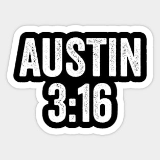 Austin 3:16 Stone Cold - Text Style White Font Sticker